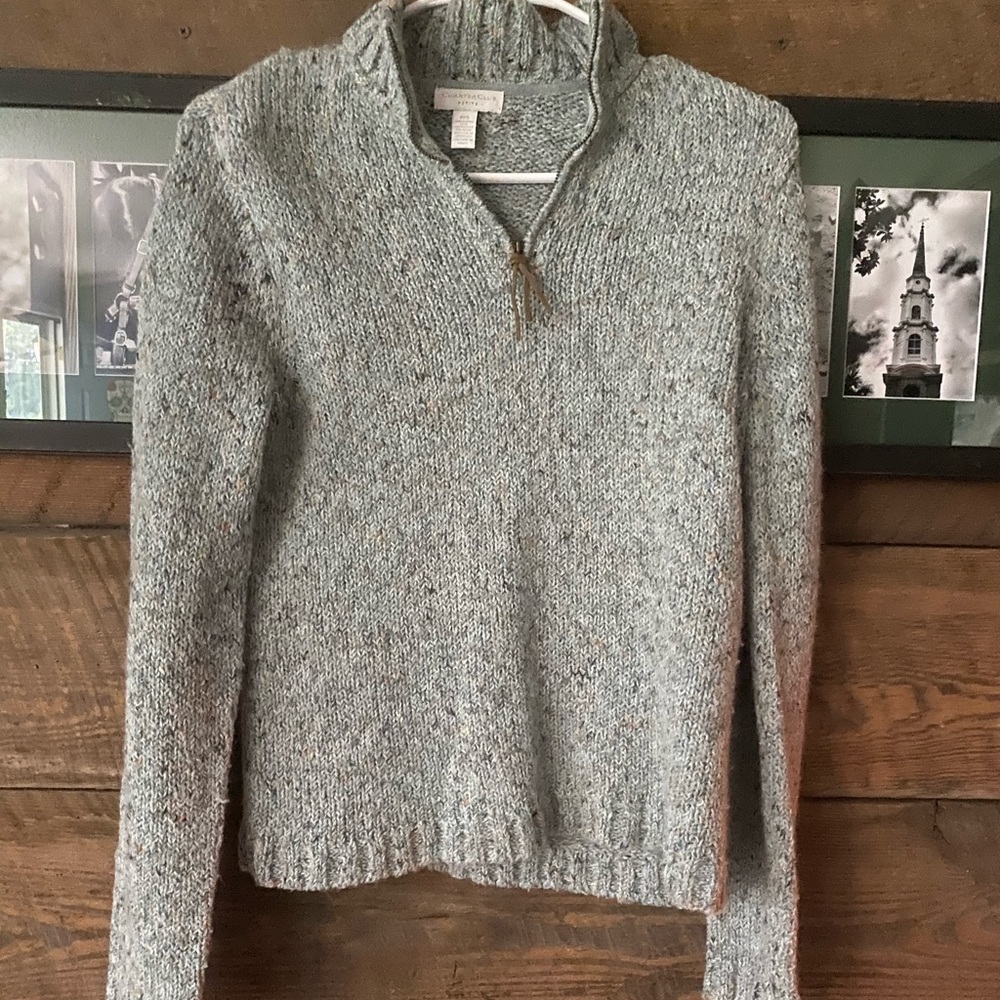 Light Blue Multicolor 1/4 Zip